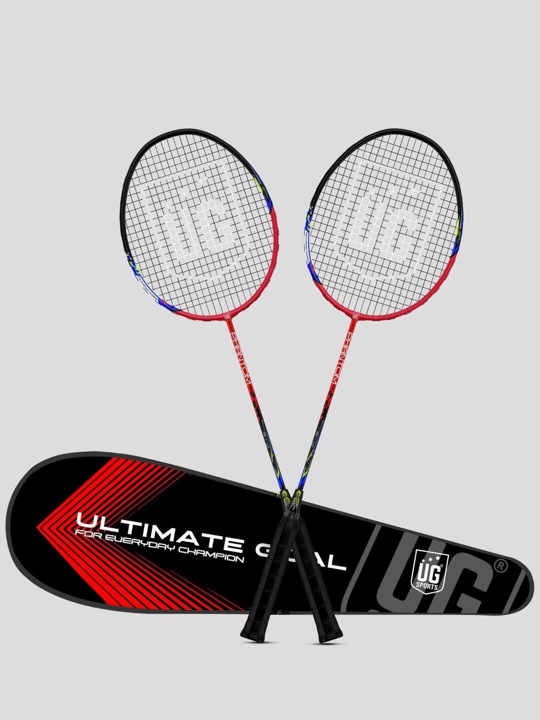 UG SPORTS Set Of 2 Oval Shape Lightweight Phantom Aluminium Badminton Racket with Cover-picture-22