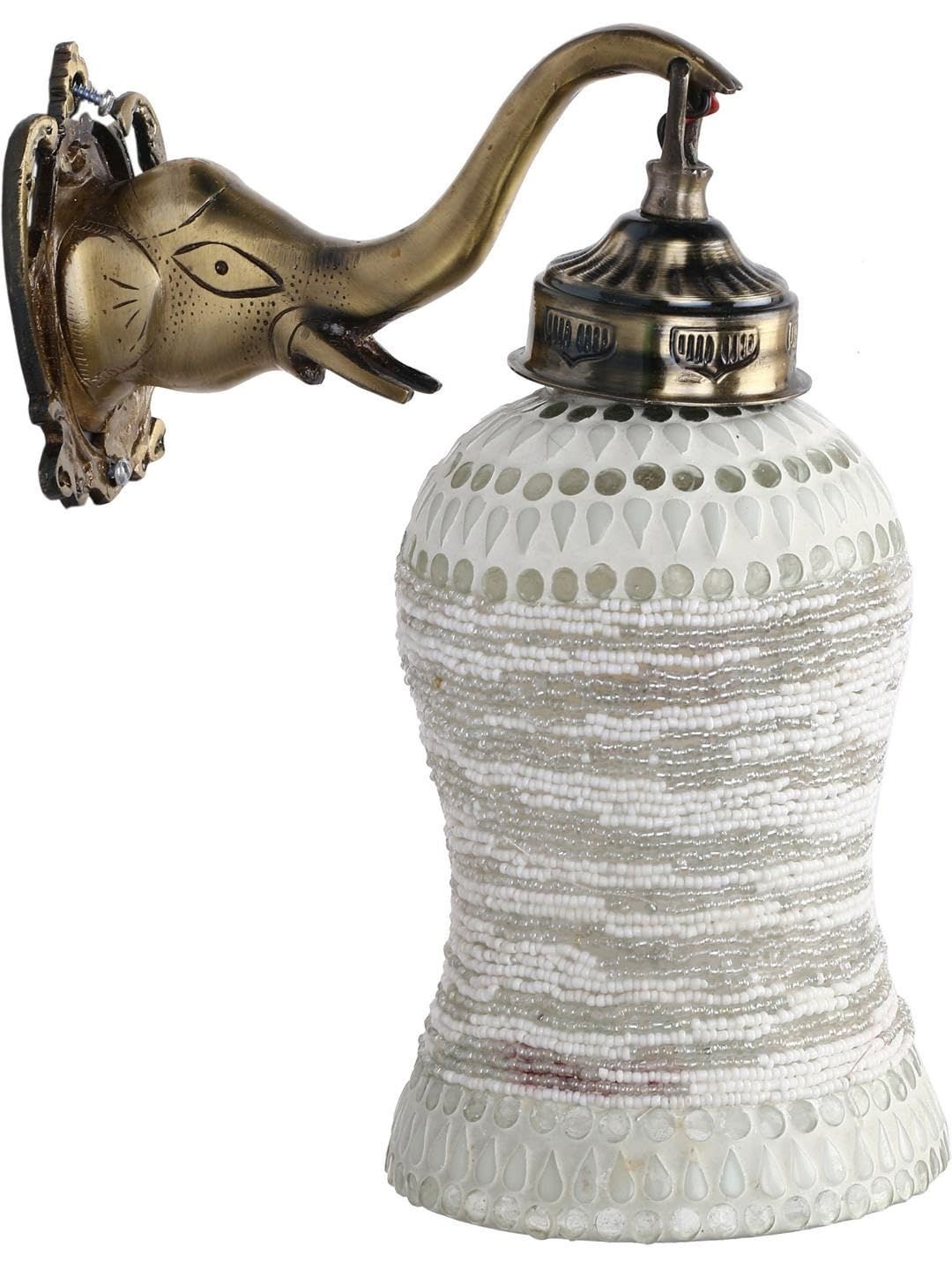 1ST TIME Multicoloured & White Textured Metal Wall Lamp-image-11