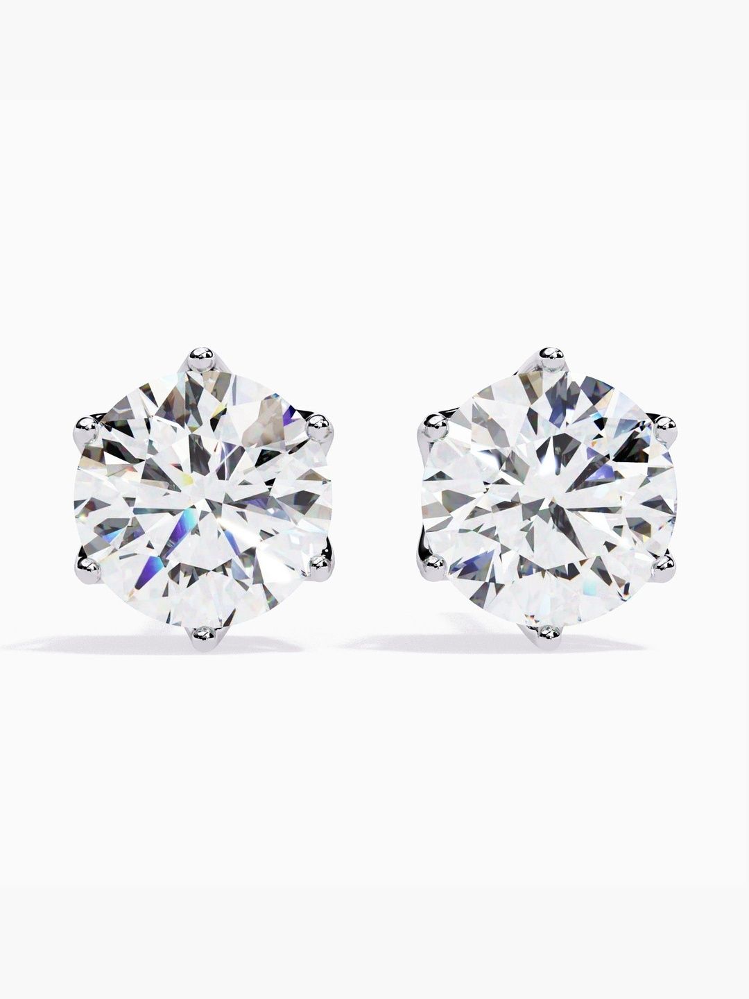 VALANOVA 18Kt White Gold Diamond Studded Earrings -1.95g-image-39