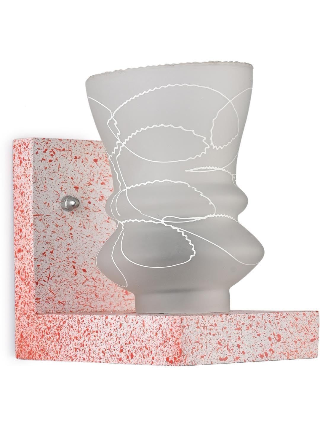 1ST TIME White & White Textured Wood Contemporary Abstract Shaped Shaped Wall Lamp-picture-51