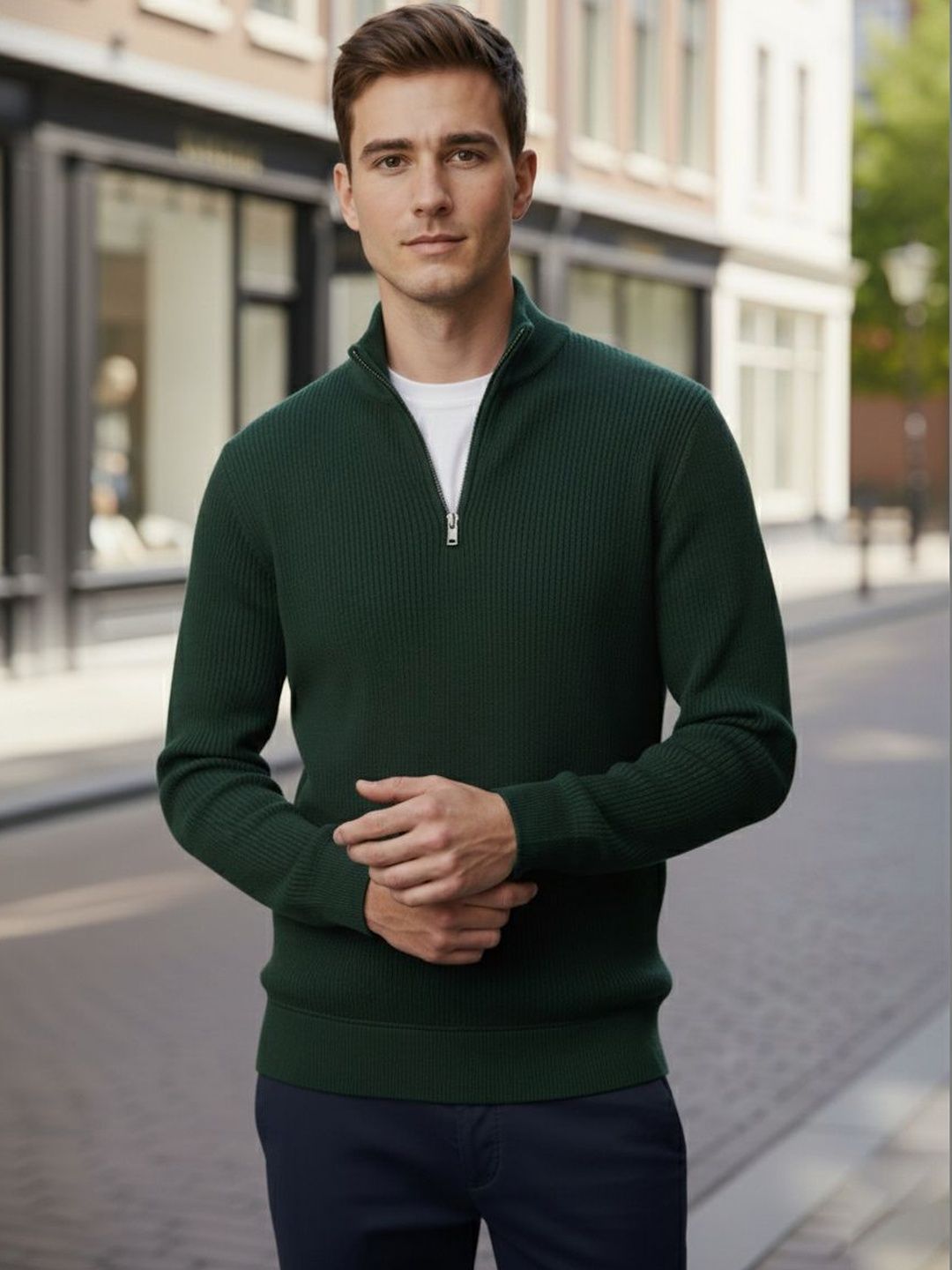 fashlook Men Ribbed Woollen Pullover-picture-34