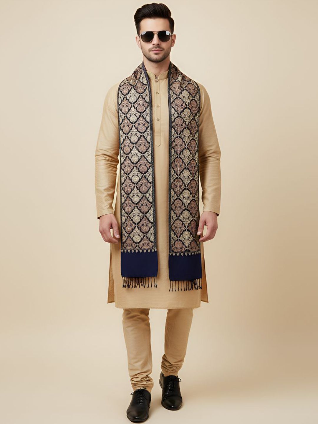 MUFFLY Men Woven Design Stole-picture-24