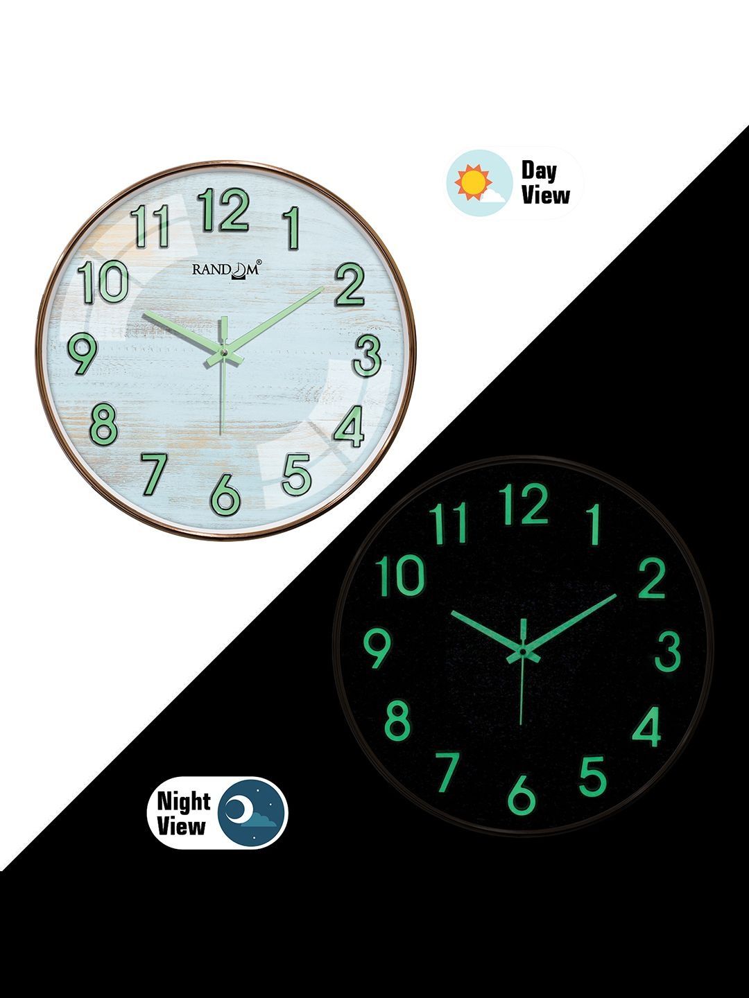 RANDOM 13" Plastic Analogue Wall Clock-picture-36