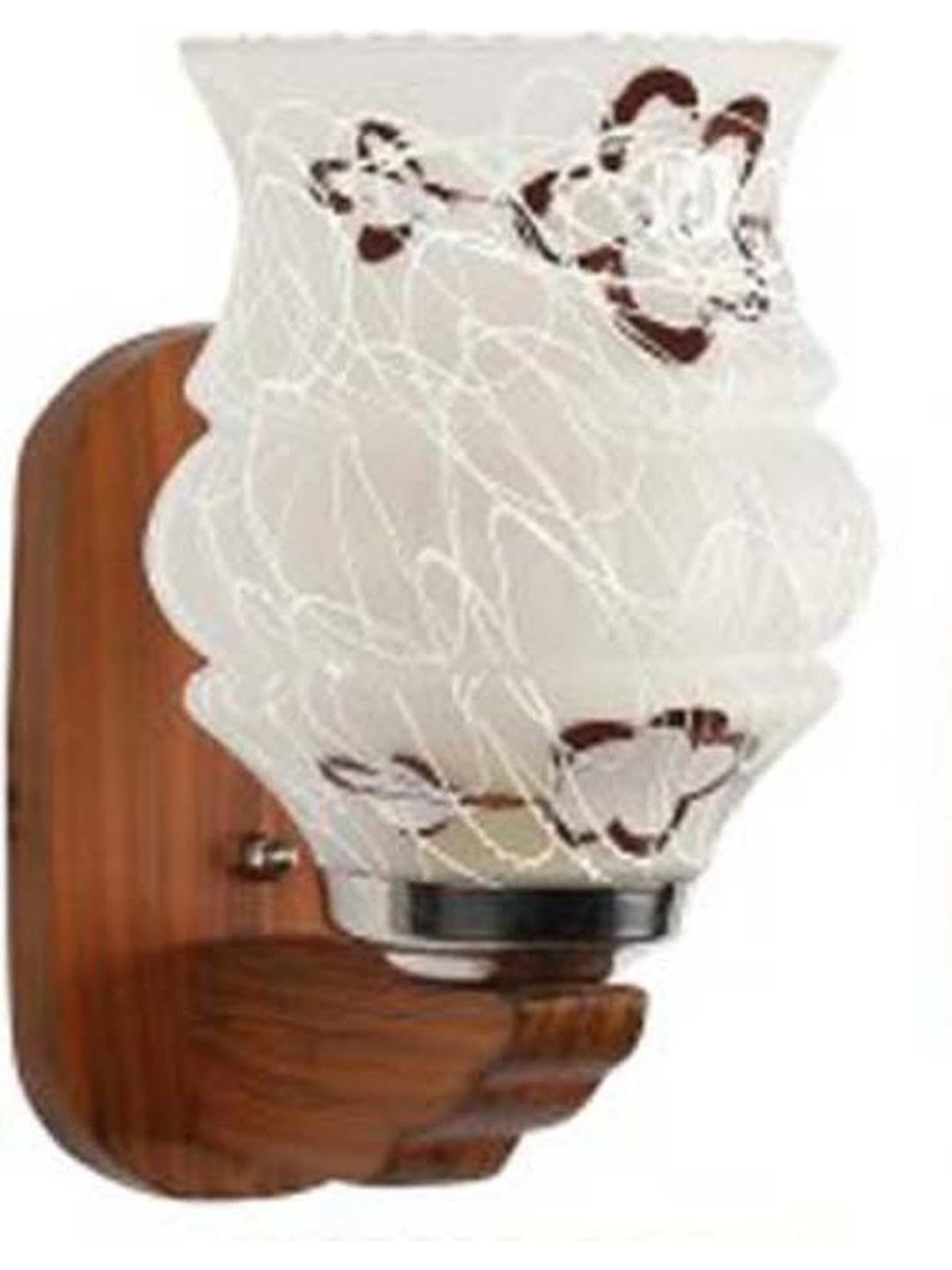 1ST TIME Brown & White Printed Wood Contemporary Wall Lamp-picture-38