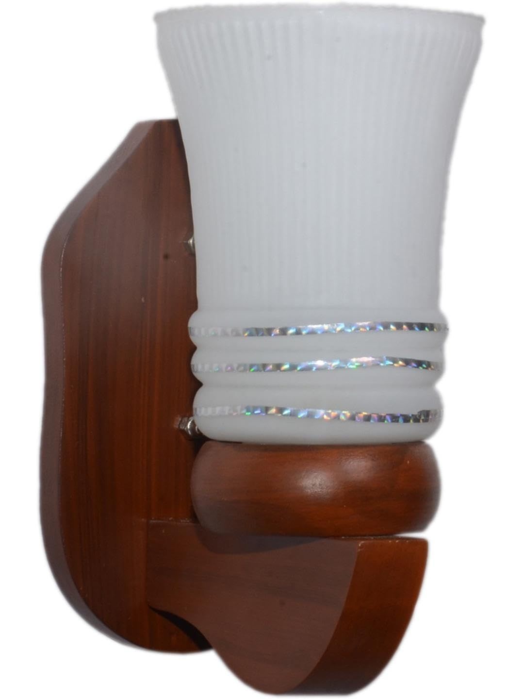 1ST TIME White & Brown Wood Abstract Shaped Shaped Wall Lamp-picture-40