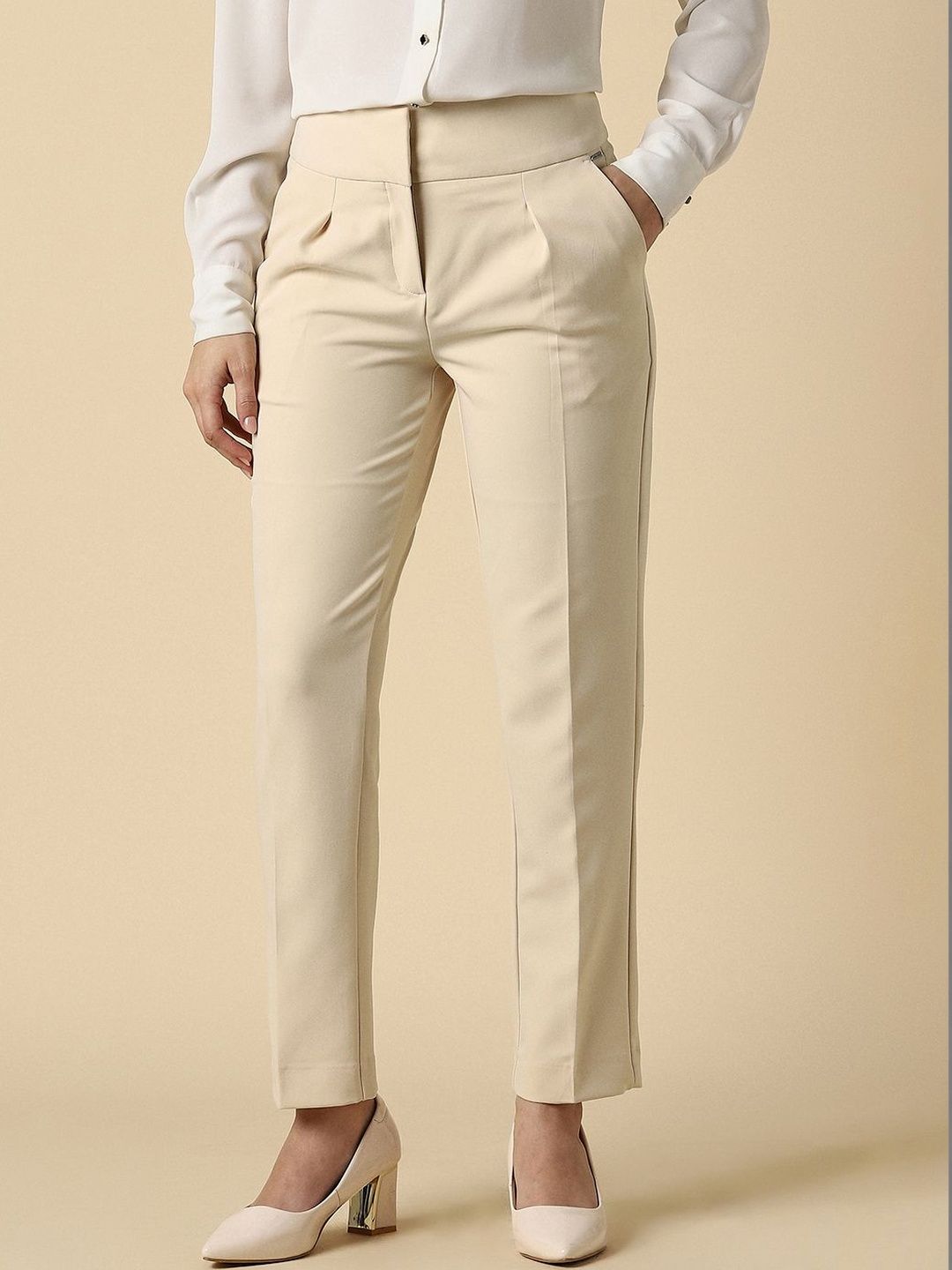 Allen Solly Woman Women Pleated Trousers-picture-28