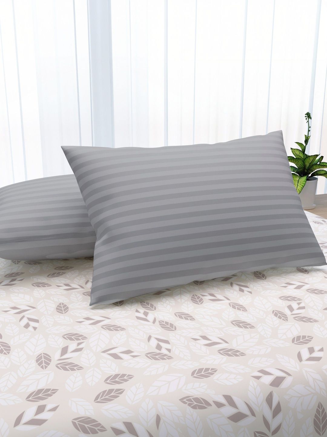 LA VERNE Steel Set of 2 Fibre Filled Polycotton Sleep Pillow-picture-23