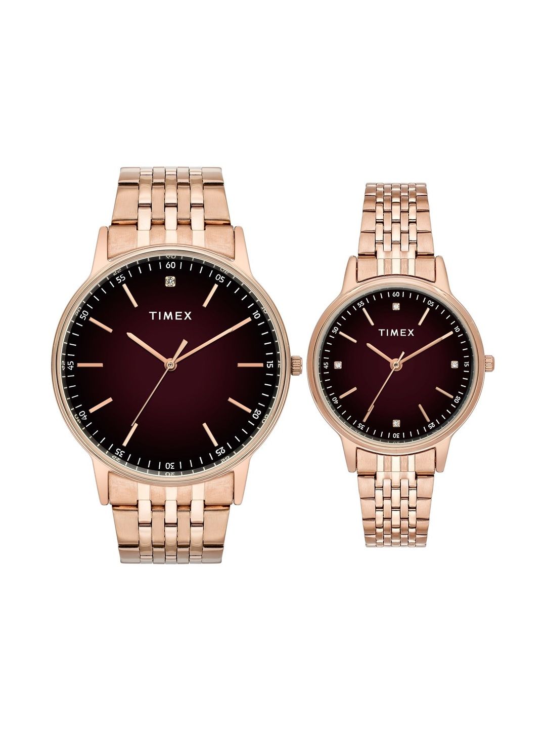 Timex Unisex Brass Dial & Stainless Steel Bracelet Style Straps Analogue Watch TW00PR328-image-41