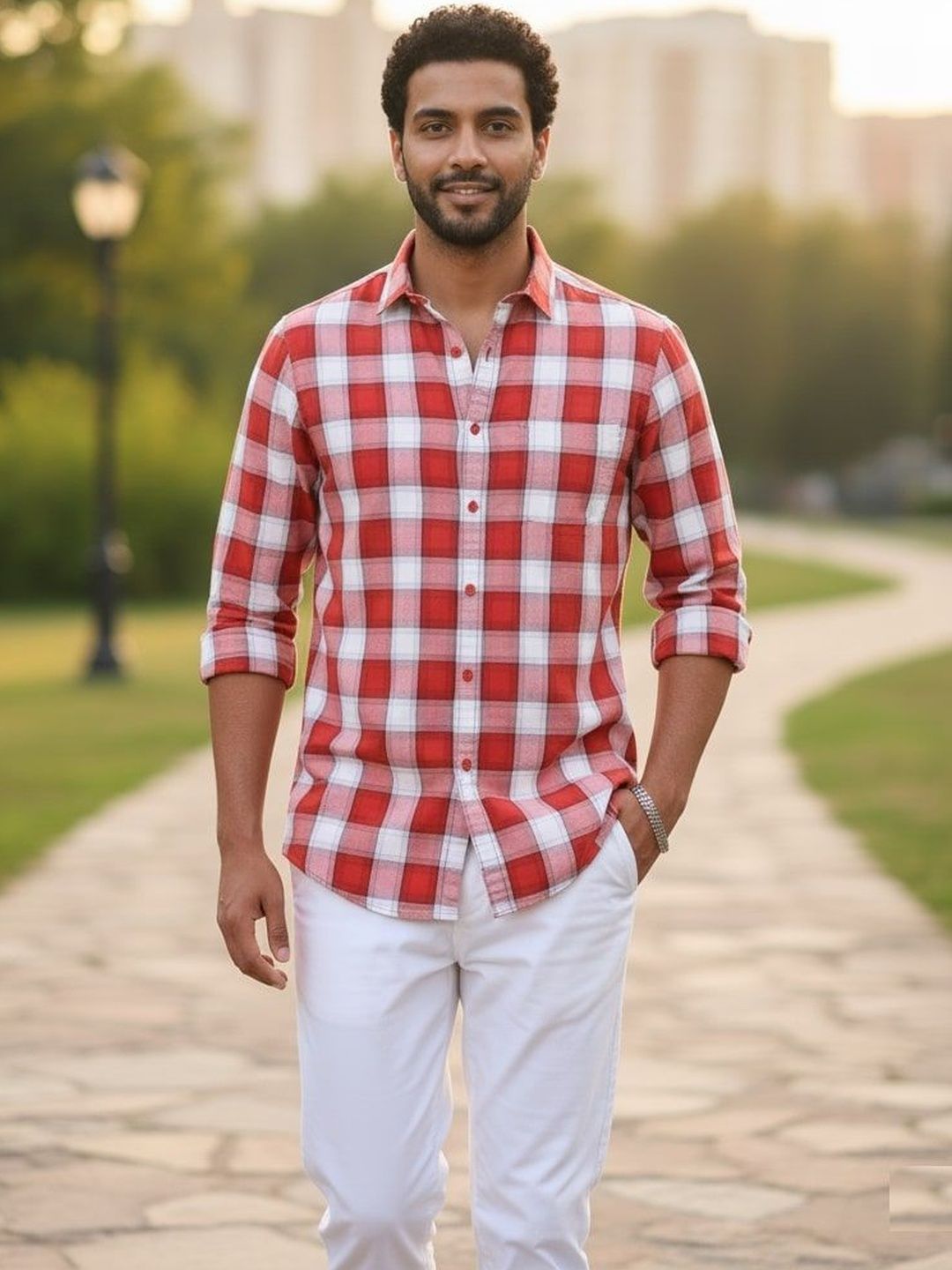 Mast & Harbour Men Standard Checked Casual Shirt-picture-40