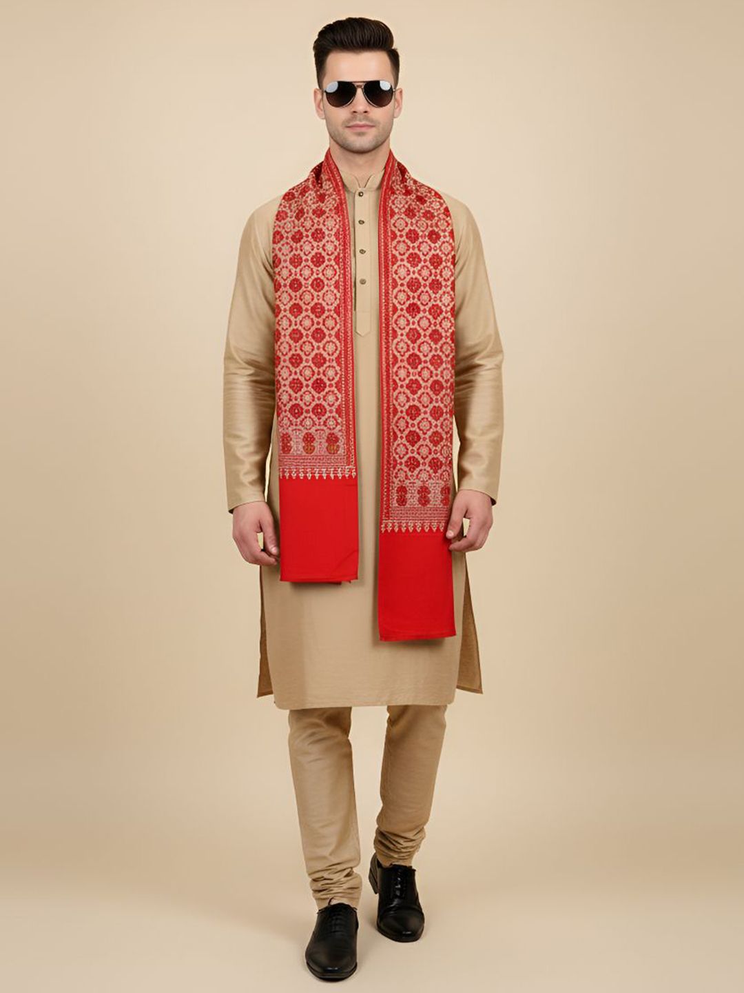 MUFFLY Men Woven Design Stole-picture-26