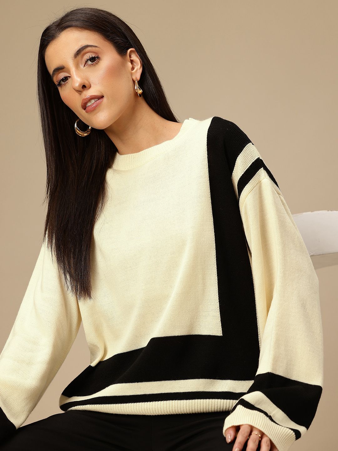 Chemistry Women Striped Pullover-picture-48