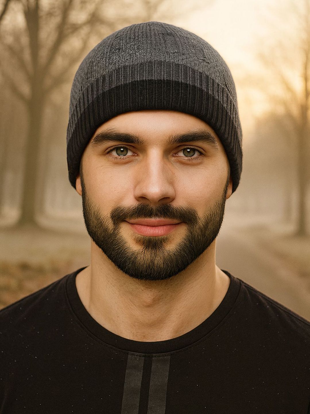 SZN Men Colourblocked Beanie-picture-24