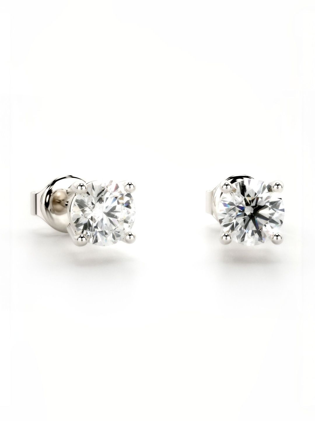 VALANOVA BIS Hallmark 18KT White Gold Diamond Studded Earrings- 1.38 gm-picture-20