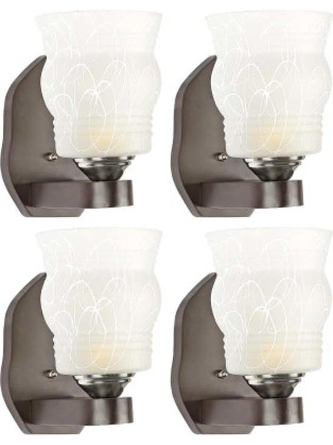 1ST TIME White & Brown Textured Wood Contemporary Abstract Shaped Shaped Wall Lamp-picture-37