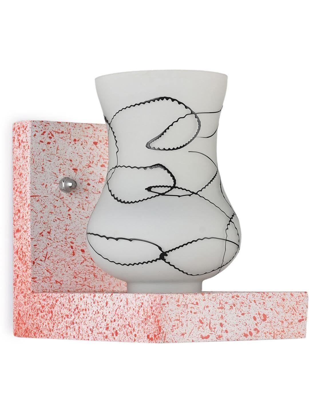 1ST TIME Black & White Printed Wood Contemporary Abstract Shaped Shaped Wall Lamp-picture-21