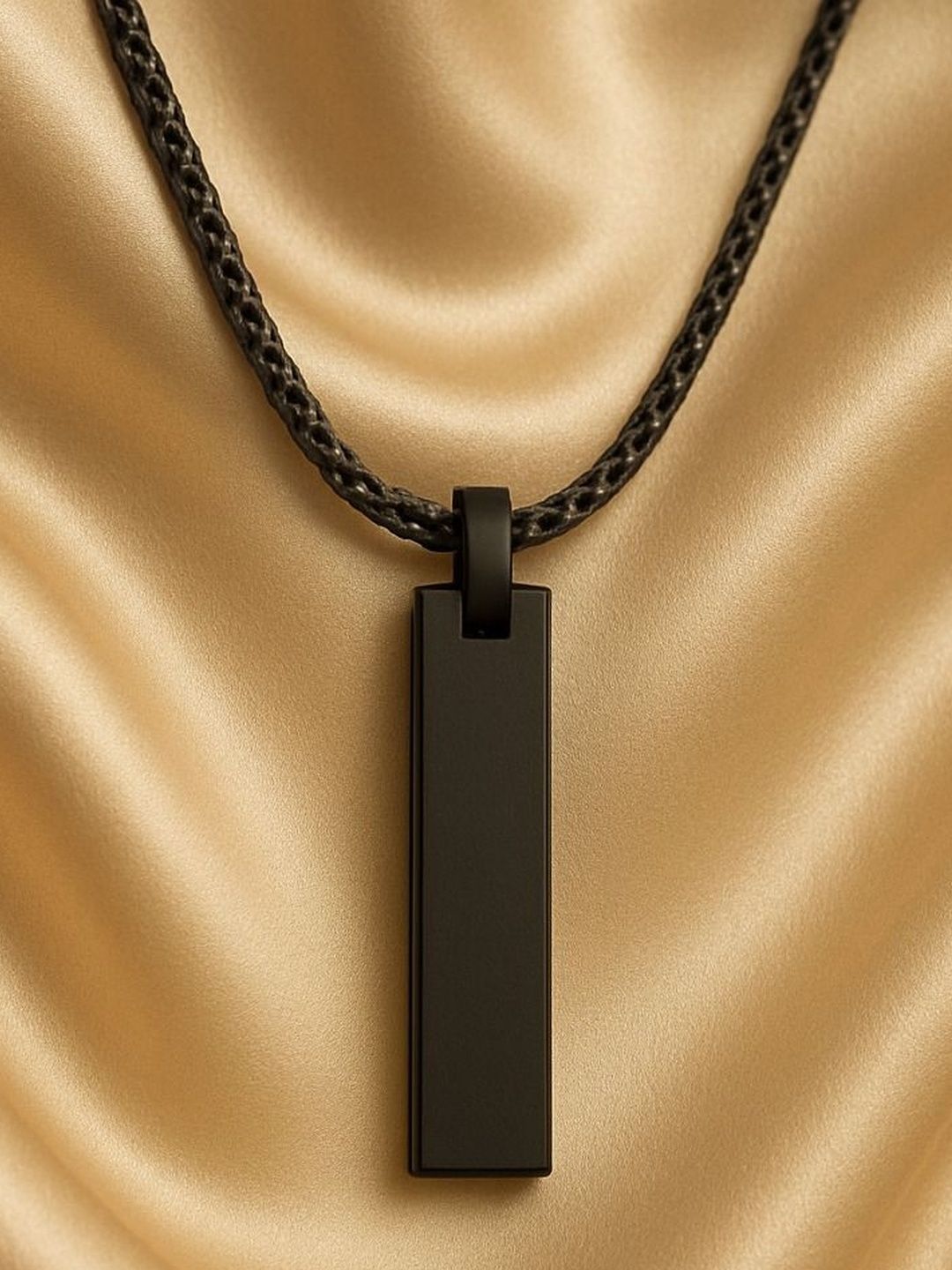 MEENAZ Silver-Plated Geometric Pendants with Chains-picture-28