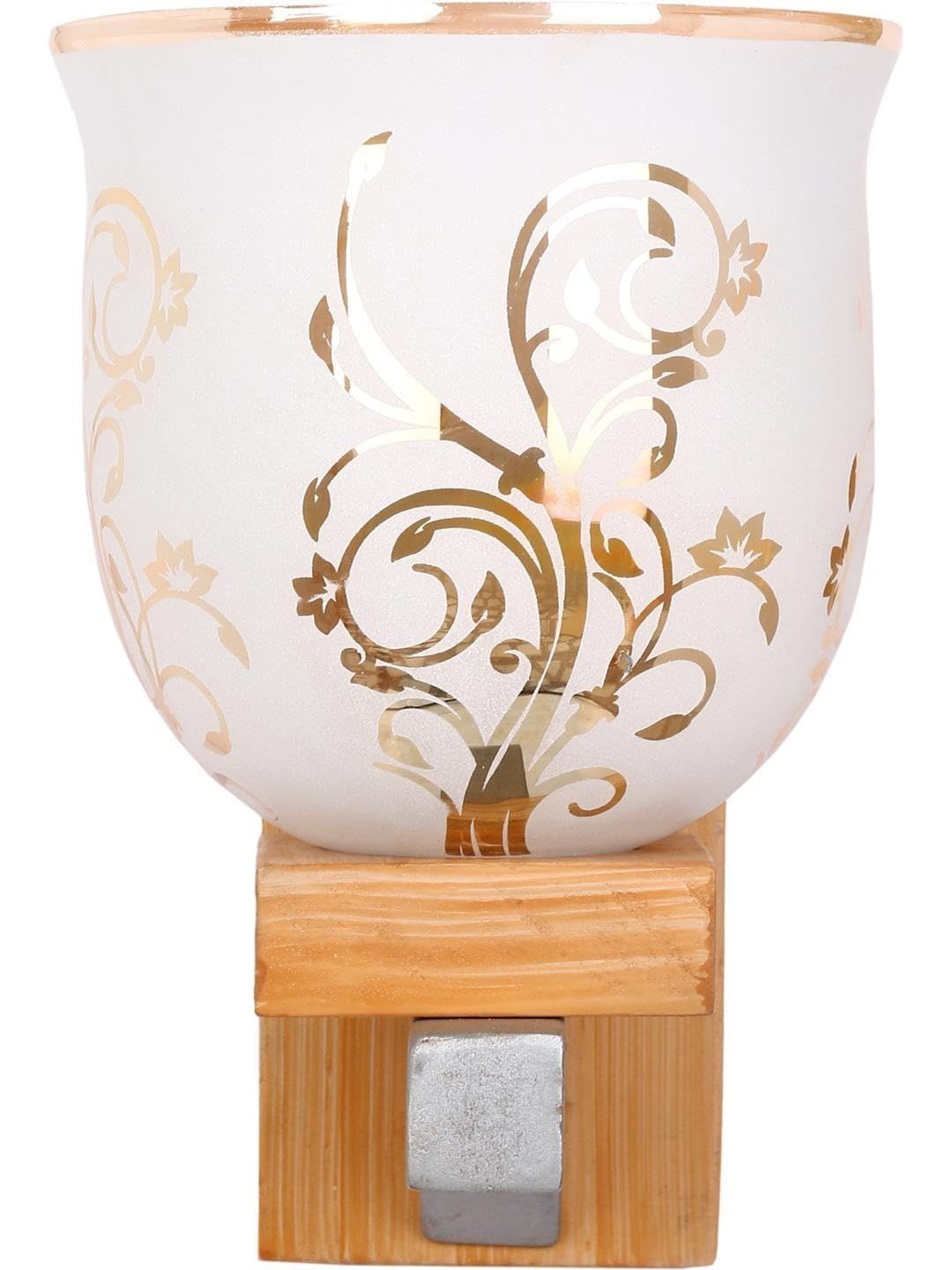 1ST TIME Gold-Toned & White Printed Wood Traditional Wall Lamp-picture-20