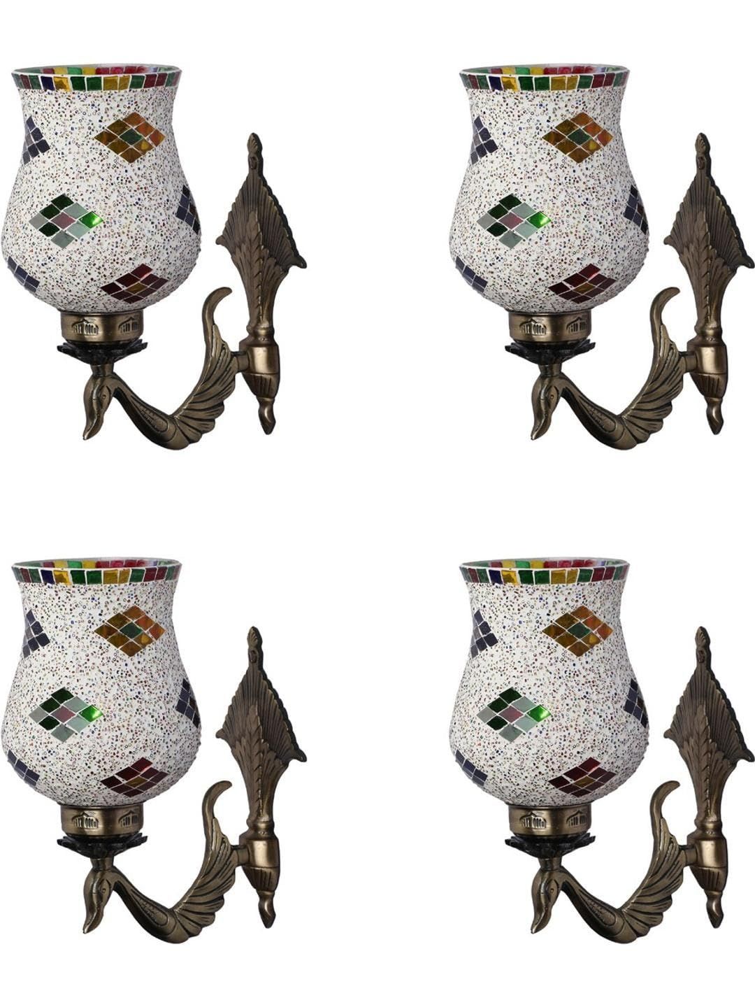 1ST TIME Multicoloured & Multicoloured Textured Metal Traditional Wall Lamp-image-44