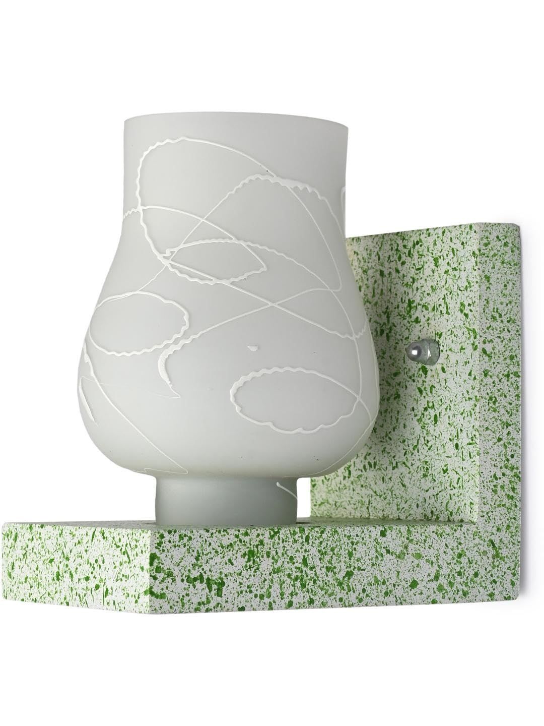 1ST TIME White & White Textured Wood Contemporary Abstract Shaped Shaped Wall Lamp-picture-31