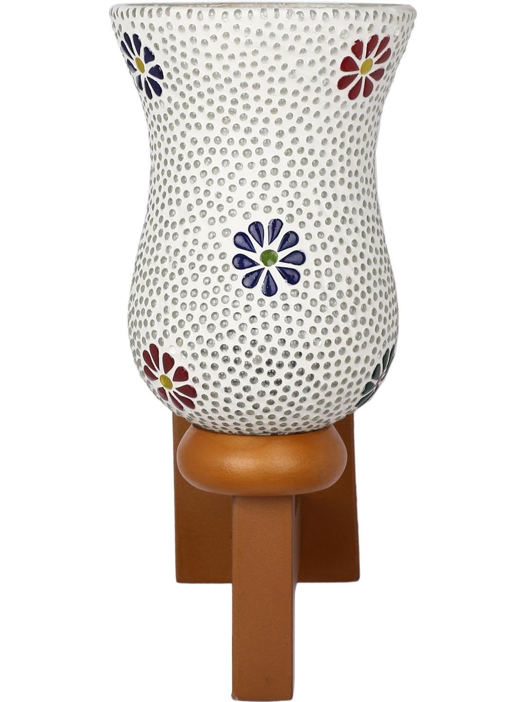1ST TIME Multicoloured & White Textured Wood Abstract Shaped Shaped Wall Lamp-picture-40