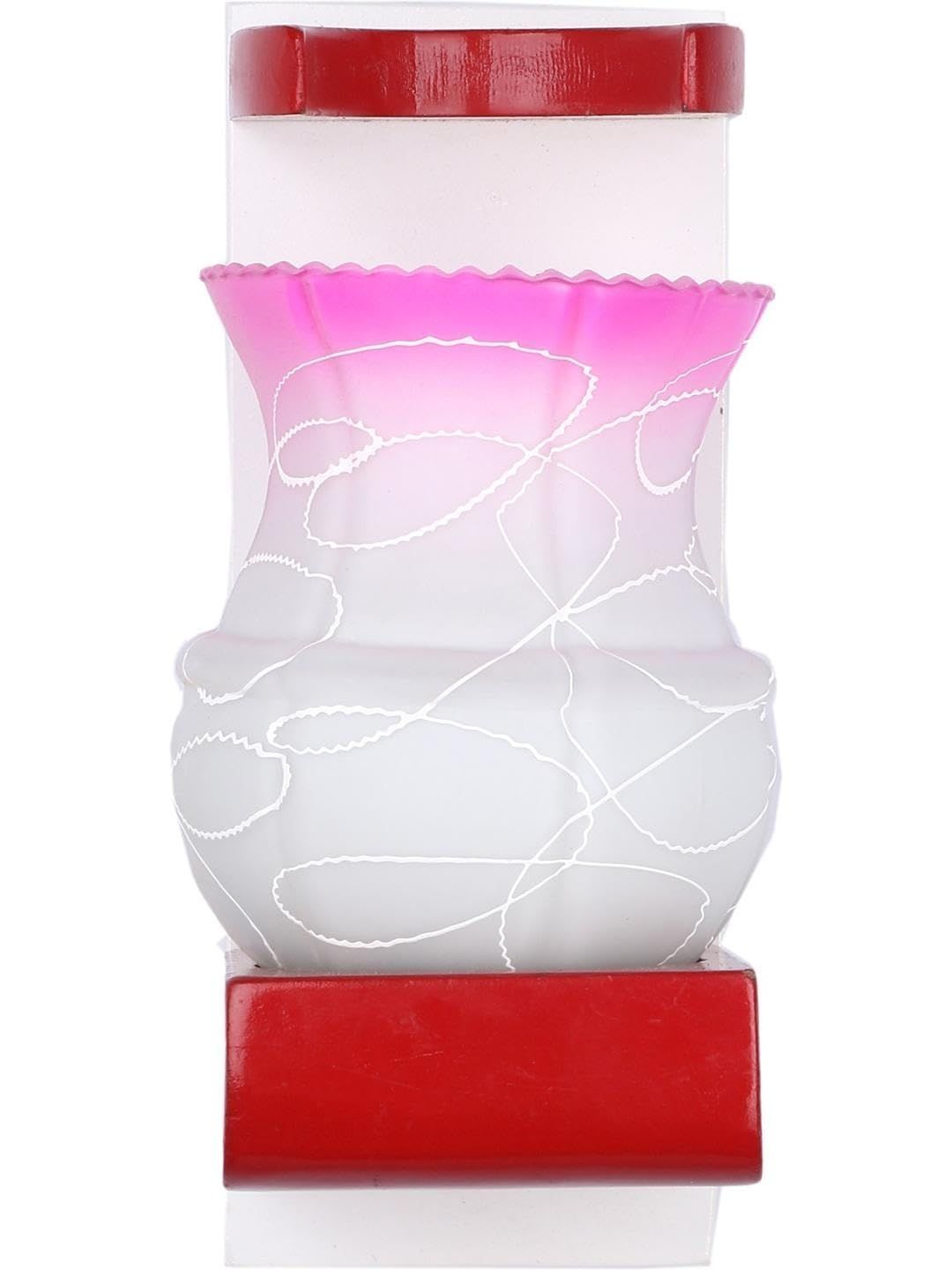 1ST TIME Pink & White Textured Wood Abstract Shaped Shaped Wall Lamp-picture-18