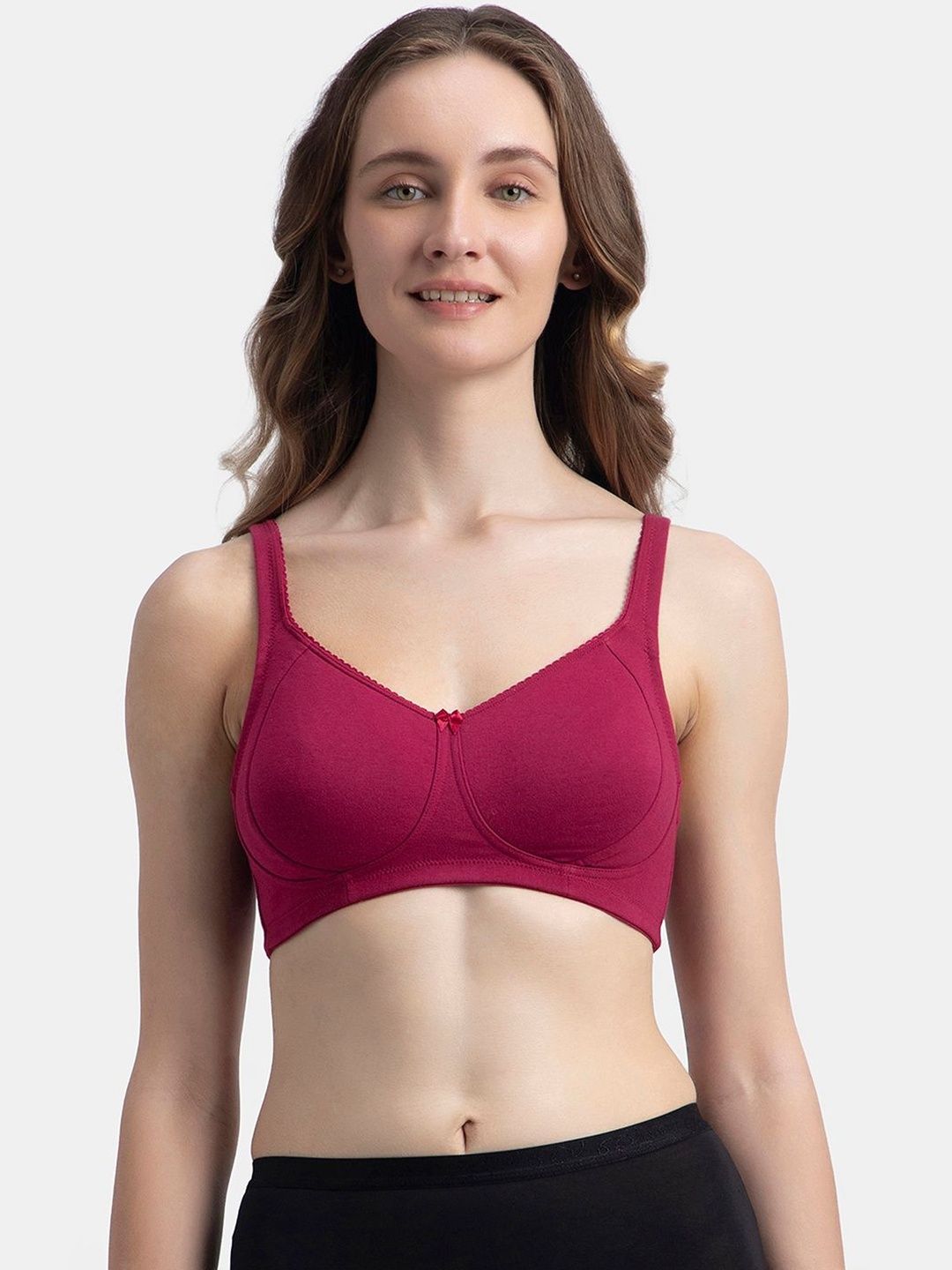 Jockey Plus Size Wirefree Non Padded Super Combed Cotton Full Coverage Bra-ES24