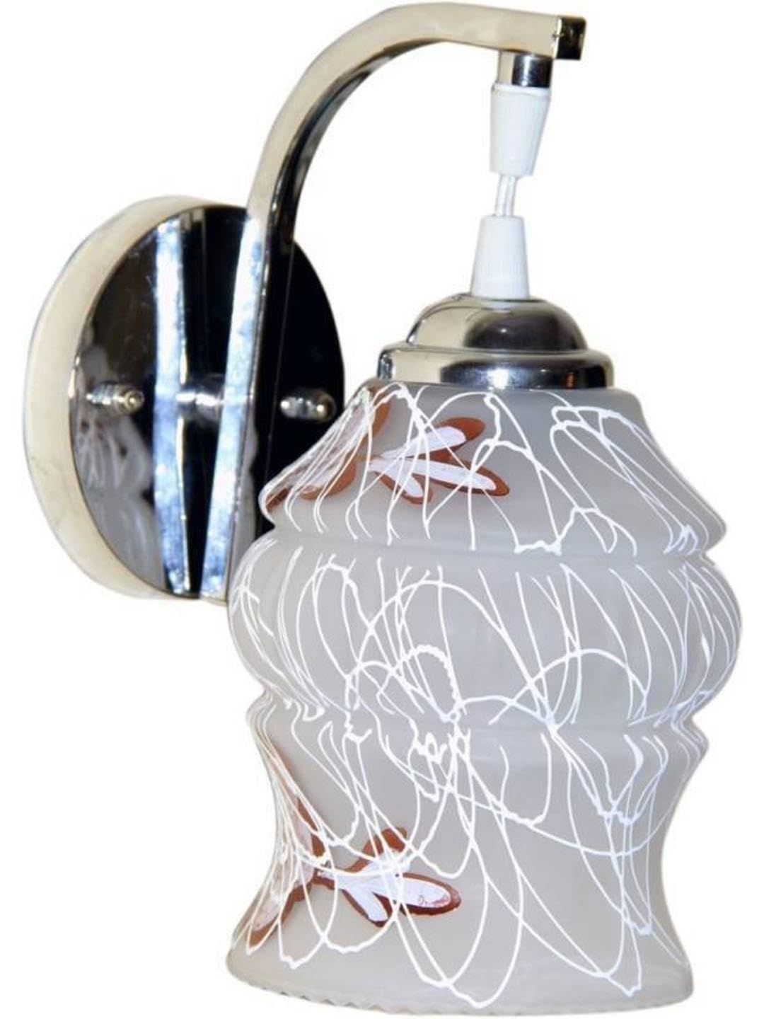 1ST TIME White & White Textured Metal Traditional Abstract Shaped Shaped Wall Lamp-picture-52