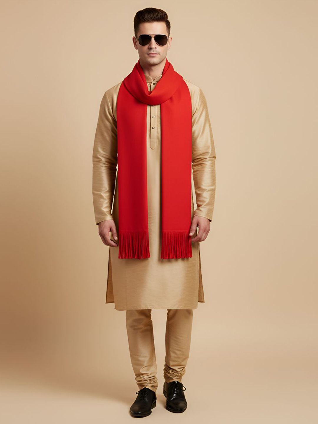 MUFFLY Men Woven Design Stole-picture-34