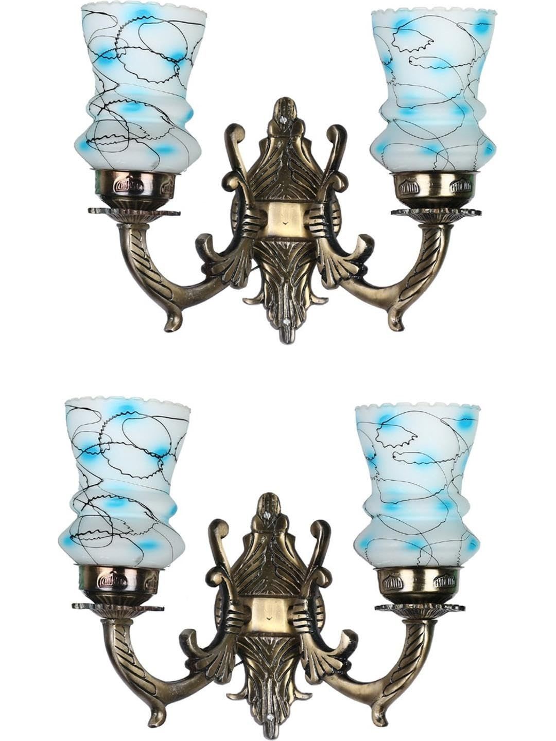 1ST TIME White & White Printed Metal Traditional Cylinder Shaped Wall Lamp-picture-39