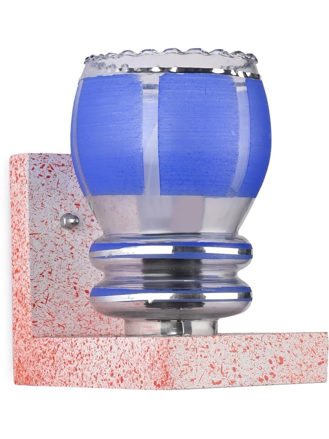 1ST TIME Blue & Blue Textured Wood Contemporary Abstract Shaped Shaped Wall Lamp-picture-19