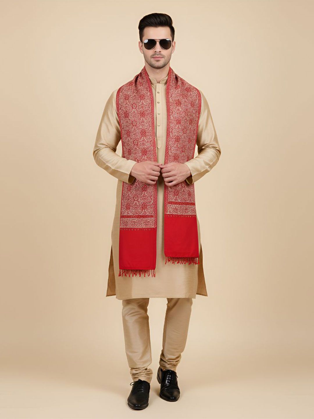 MUFFLY Men Woven Design Stole-picture-39