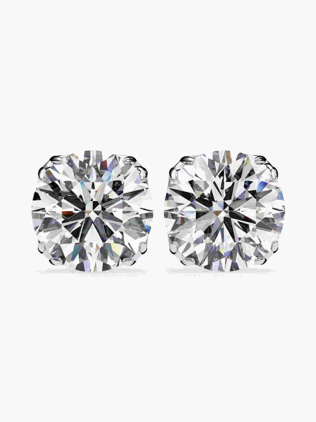 VALANOVA BIS Hallmark 18KT White Gold Diamond Studded Earrings- 1.4 gm-picture-13