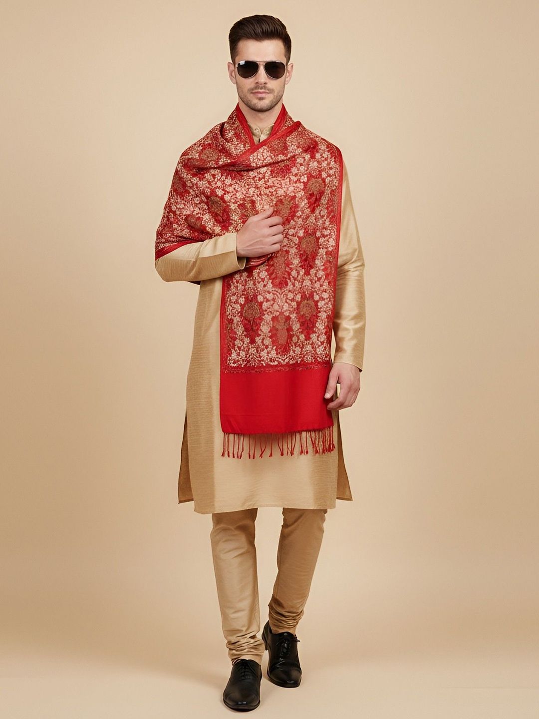MUFFLY Men Woven Design Stole-picture-32
