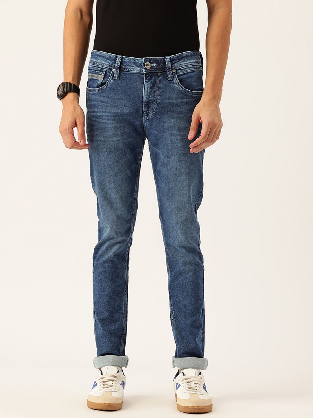 Integriti Men Skinny Fit Mid-Rise Light Fade Stretchable Jeans-picture-37