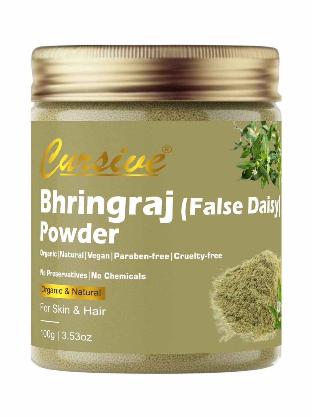 CURSIVE 100% Natural Organic Bhringraj Powder- 100 g-picture-30