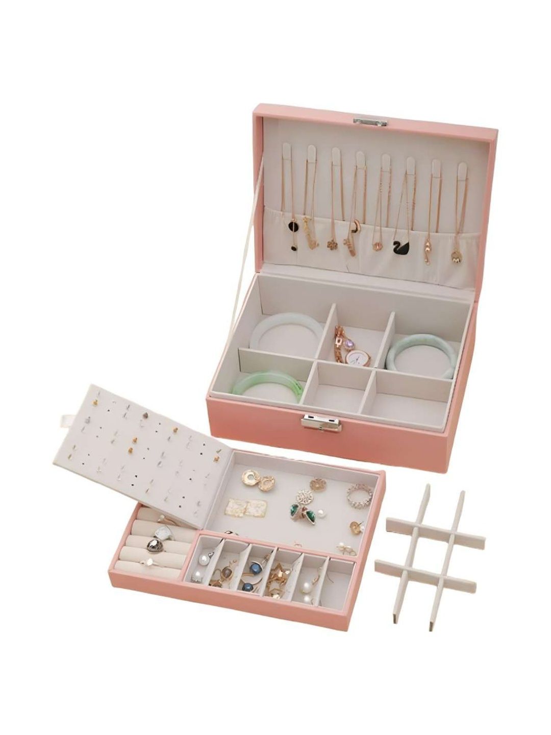 NOSCOMP Pink Set of 1 Regular Jewellery Organiser Organisers-picture-43