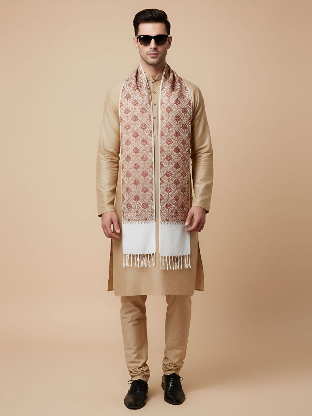 MUFFLY Men Woven Design Stole-picture-33