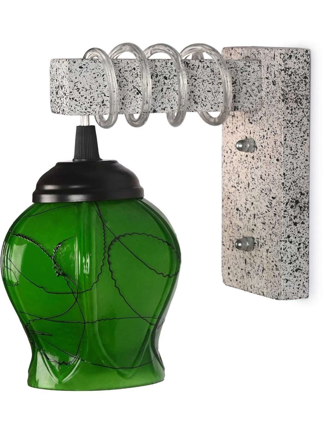 1ST TIME Green & Green Textured Wood Contemporary Abstract Shaped Shaped Wall Lamp-picture-24