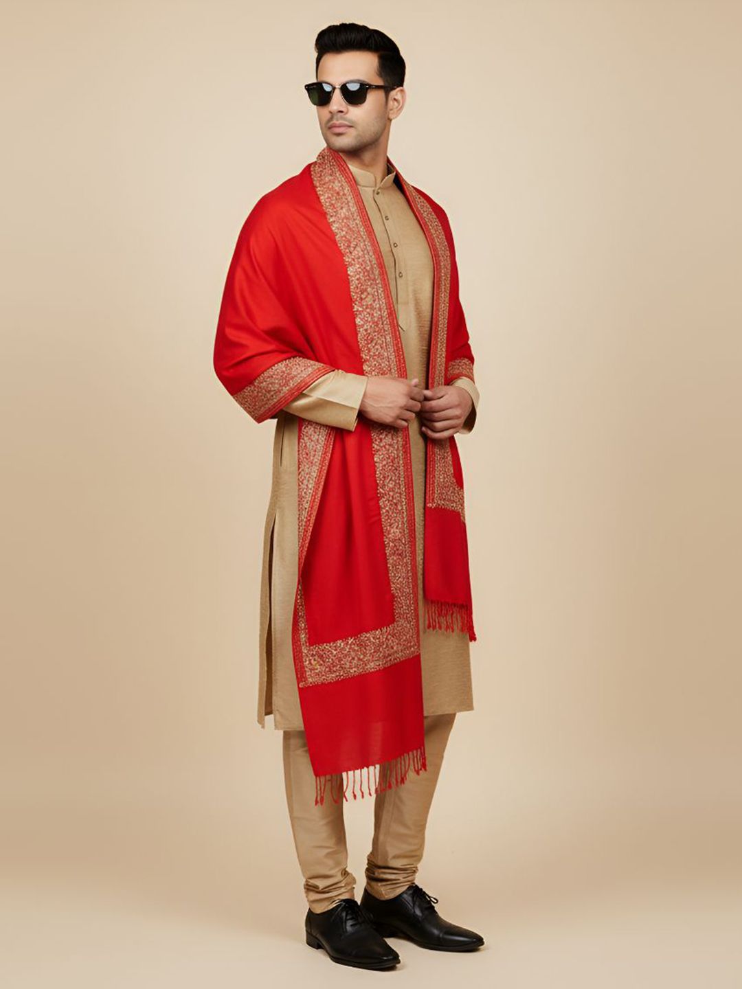 MUFFLY Men Woven Design Stole-picture-32