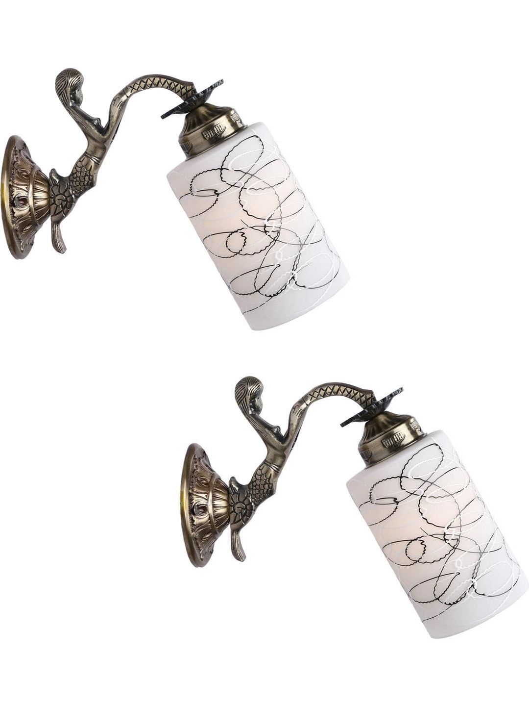1ST TIME Black & White Textured Metal Traditional Cylinder Shaped Wall Lamp-picture-31