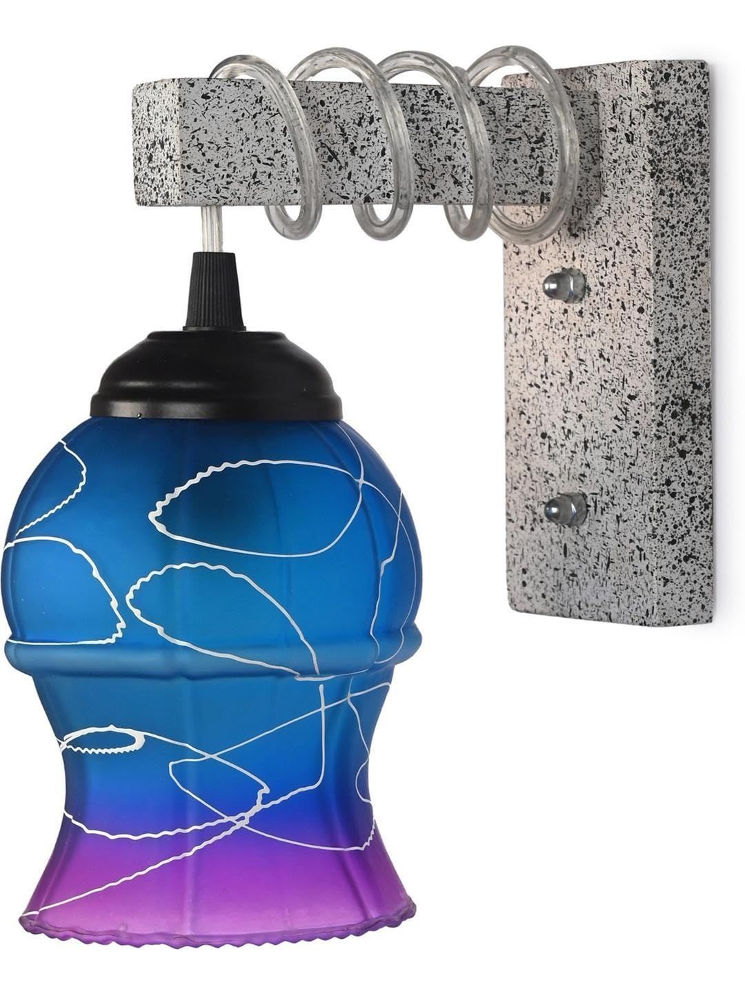 1ST TIME Pink & Blue Textured Wood Contemporary Wall Lamp-picture-10