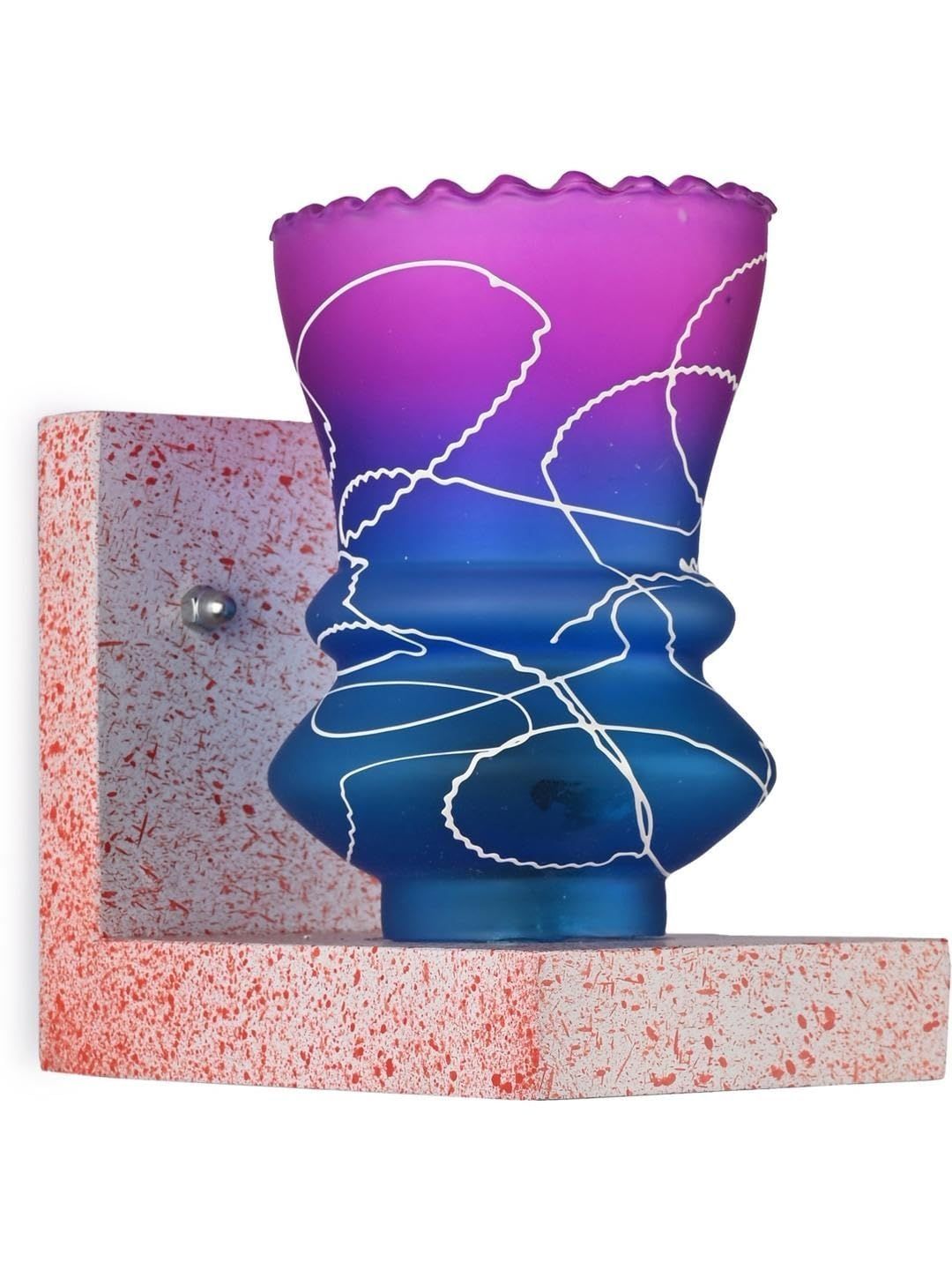 1ST TIME Pink & Pink Textured Wood Contemporary Abstract Shaped Shaped Wall Lamp-picture-33