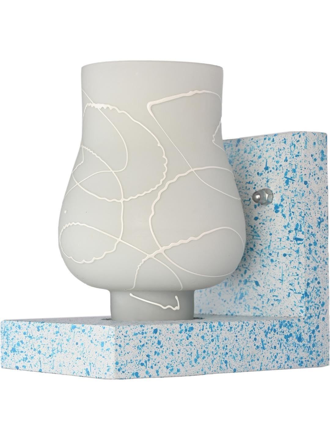 1ST TIME White & White Textured Wood Contemporary Abstract Shaped Shaped Wall Lamp-picture-54