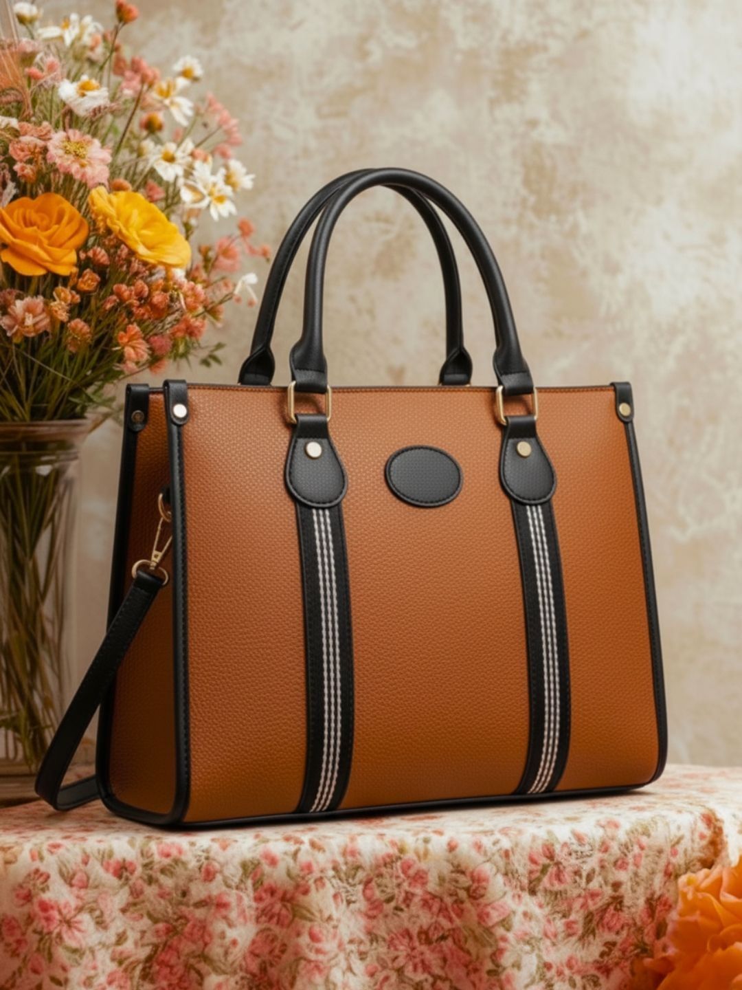 LIKE STYLE Textured PU Structured Handheld Bag-picture-40