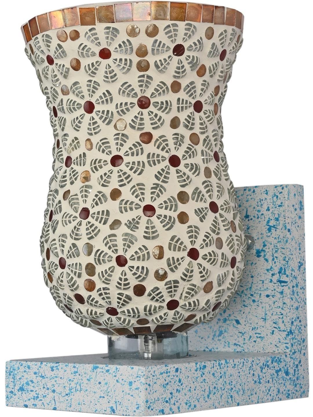 1ST TIME Multicoloured & White Textured Wood Abstract Shaped Shaped Wall Lamp-picture-57