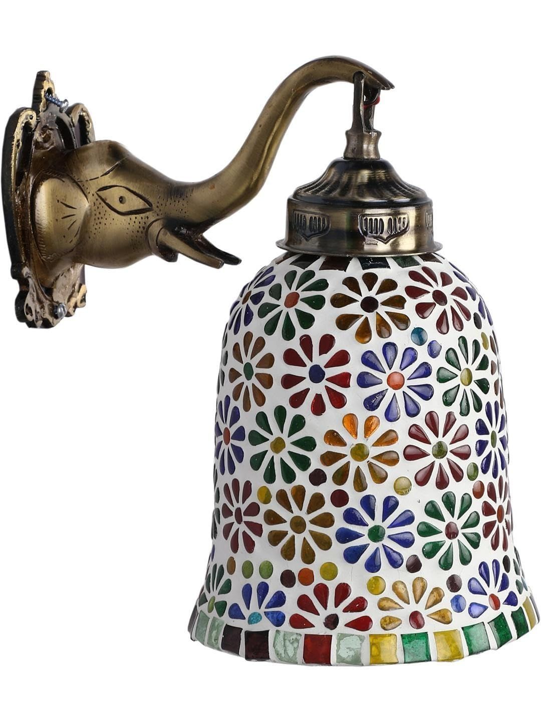 1ST TIME Multicoloured & Multicoloured Printed Metal Traditional Wall Lamp-picture-44