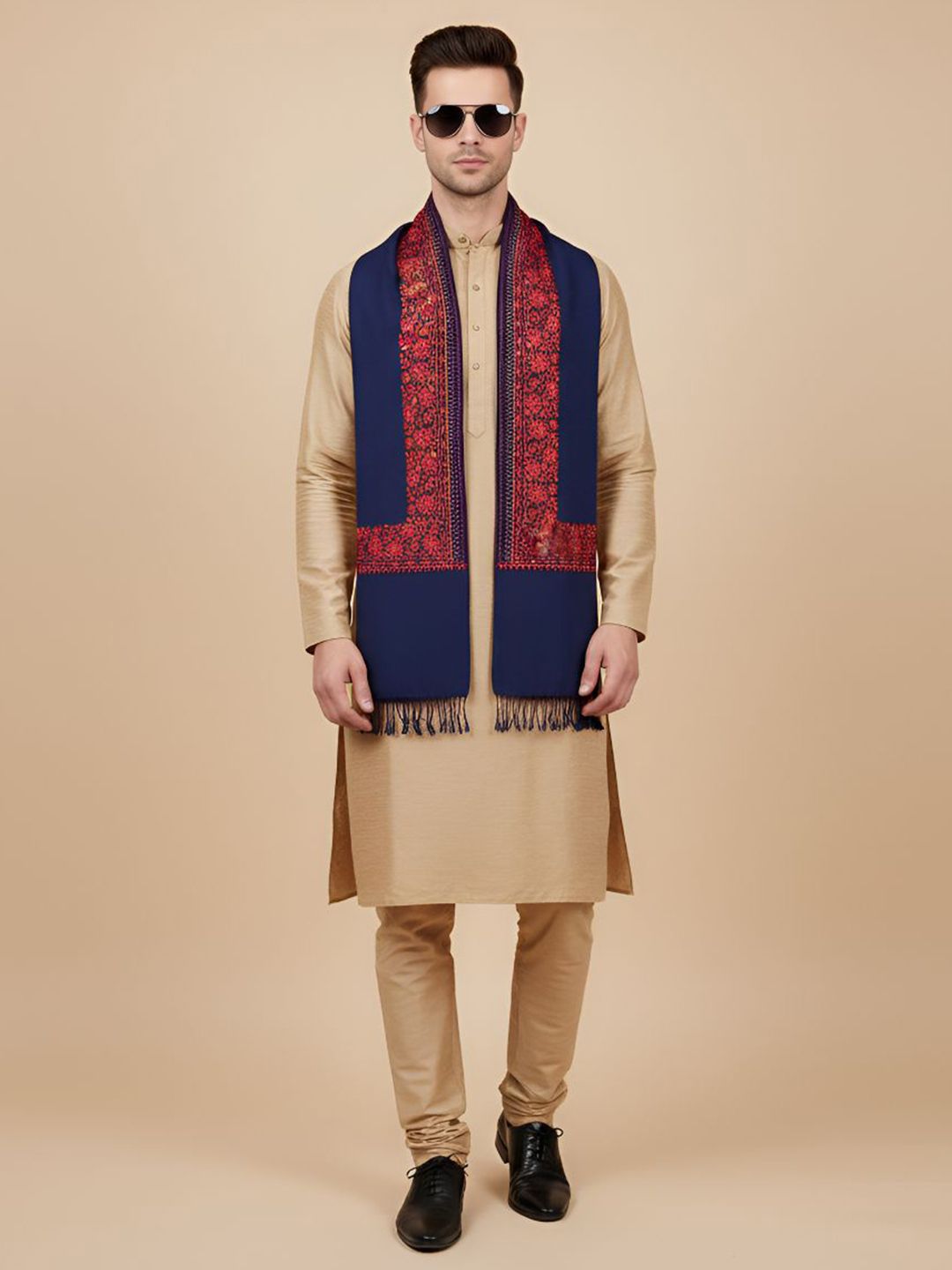 MUFFLY Men Woven Design Stole-picture-26