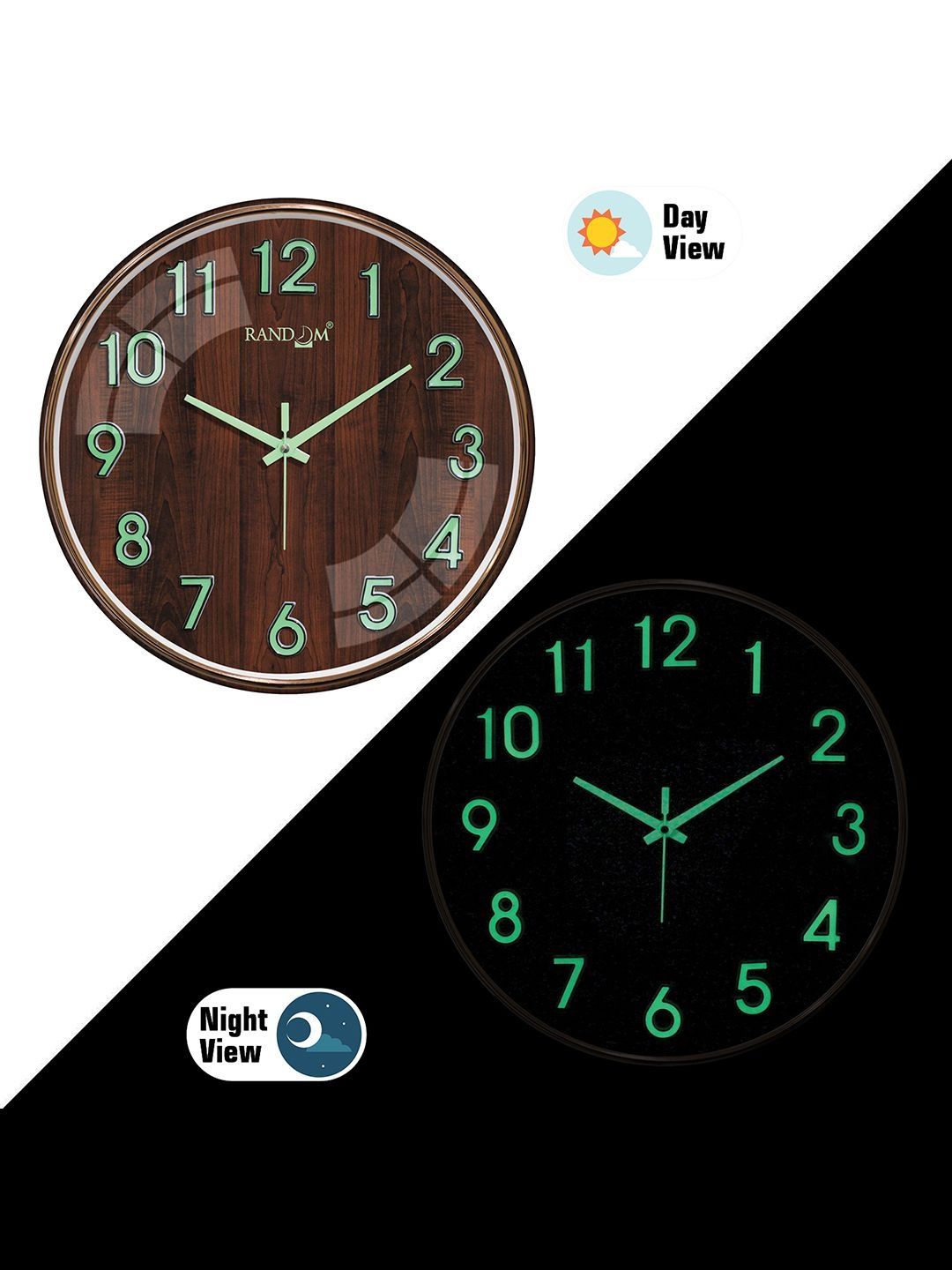 RANDOM Brown Round Wall Clock-image-35