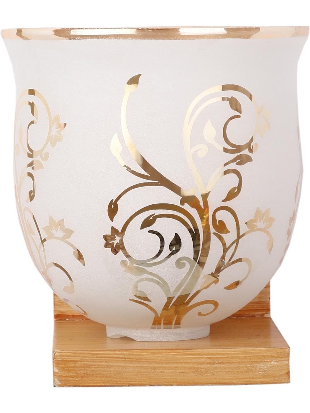 1ST TIME Gold-Toned & White Printed Wood Traditional Wall Lamp-picture-19