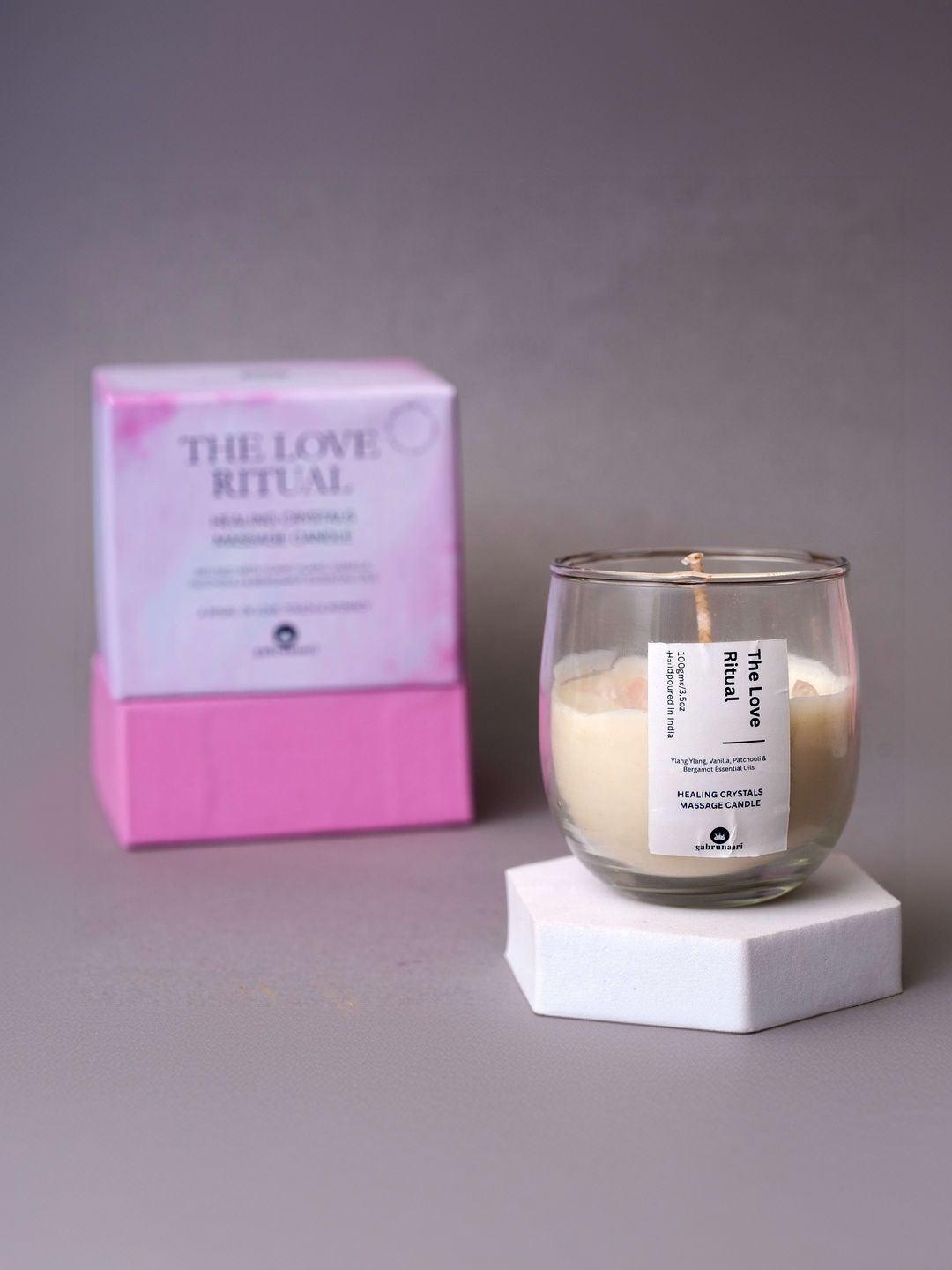 gabrunaari White & Cream-Coloured Love Massage Jar Candle-image-36